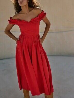 Free People Something Special Drop-Waist Midi Size Small
